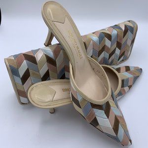 Bruno Magli Multi-color Suede/Leather Mules